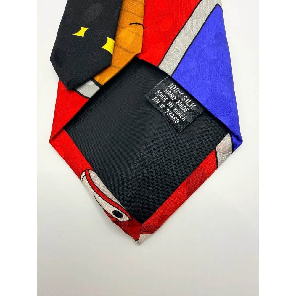 Vintage 1994 Looney Tunes Mania Silk Tie Basketball Bugs Bunny Marvin Martian
